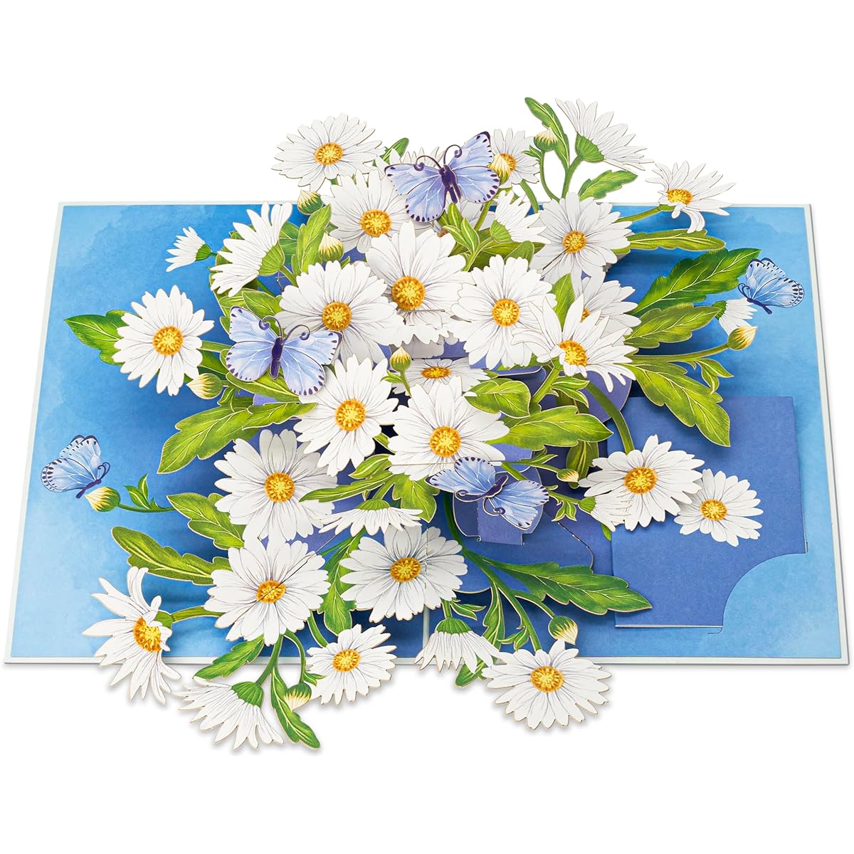 POPWOW Mother's Day Pop Up Cards, Daisy, Butterfly, Envelope, Flowers 3D Greeting Cards, Ideal Gifts for Mom, Godmother, Stepmother, Sister, Grandmother, Mother-in-law, Aunt, Wife, Daughter 5x7