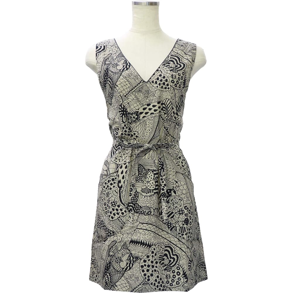 isso ecco Apron One Piece Cat Zen Free Size Made in Japan Cat (Black)
