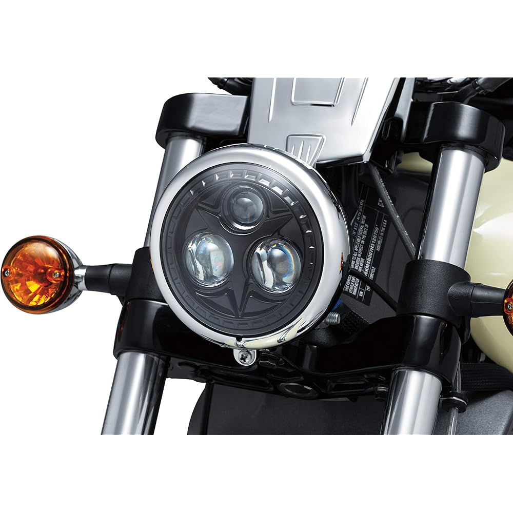 Kuryakyn 2475 Motorcycle Lighting Accessories 5-3/4" Orbit LED Headlight for Harley-Davidson, Indian, Victory Motorcycles Black