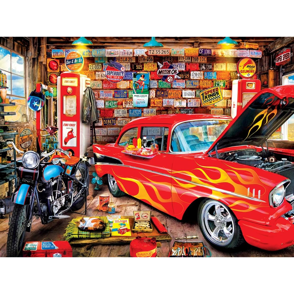 MasterPieces Wheels - Retro Garage 750 Piece Puzzle