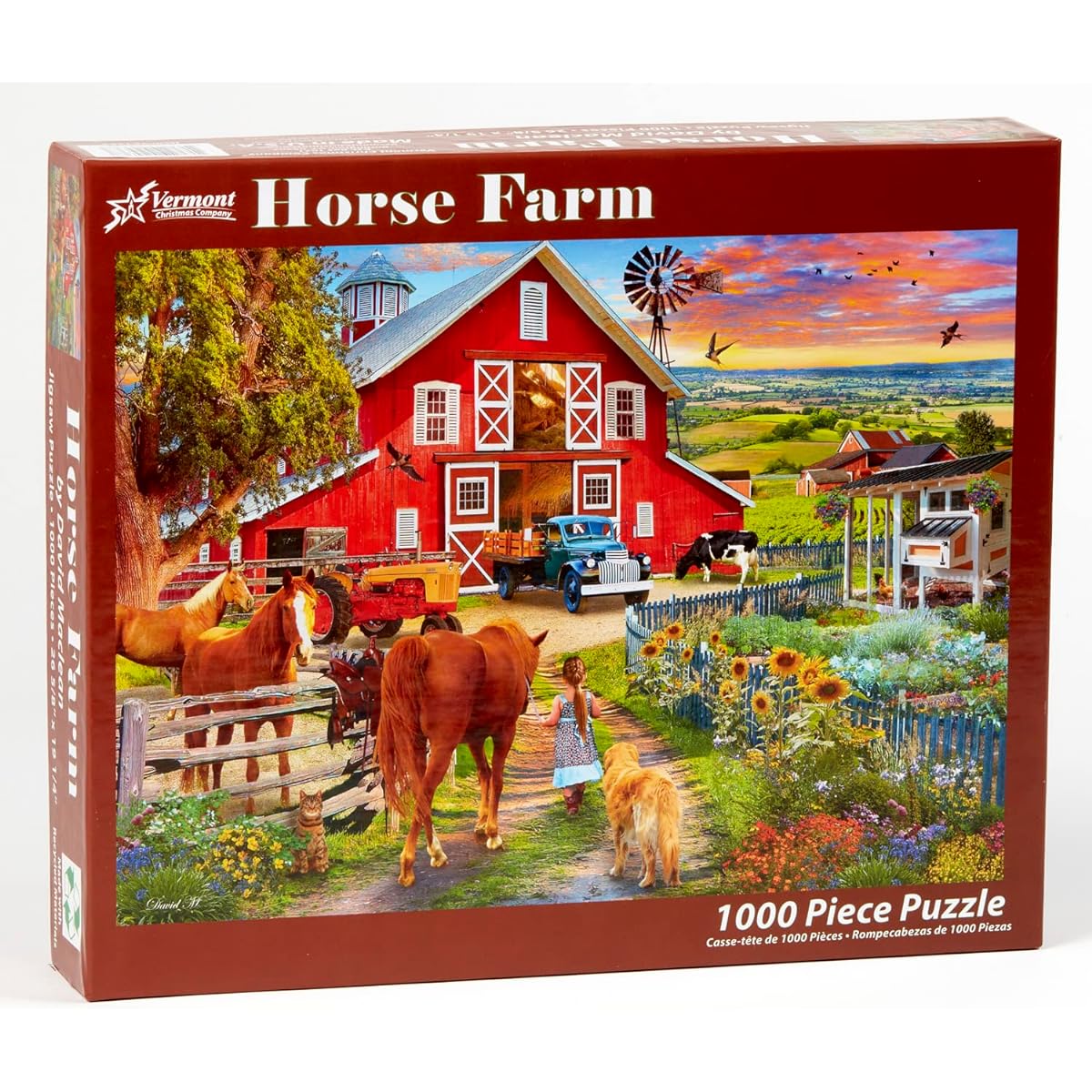 Vermont Christmas Company Horse Farm Jigsaw Puzzle 1000 Piece