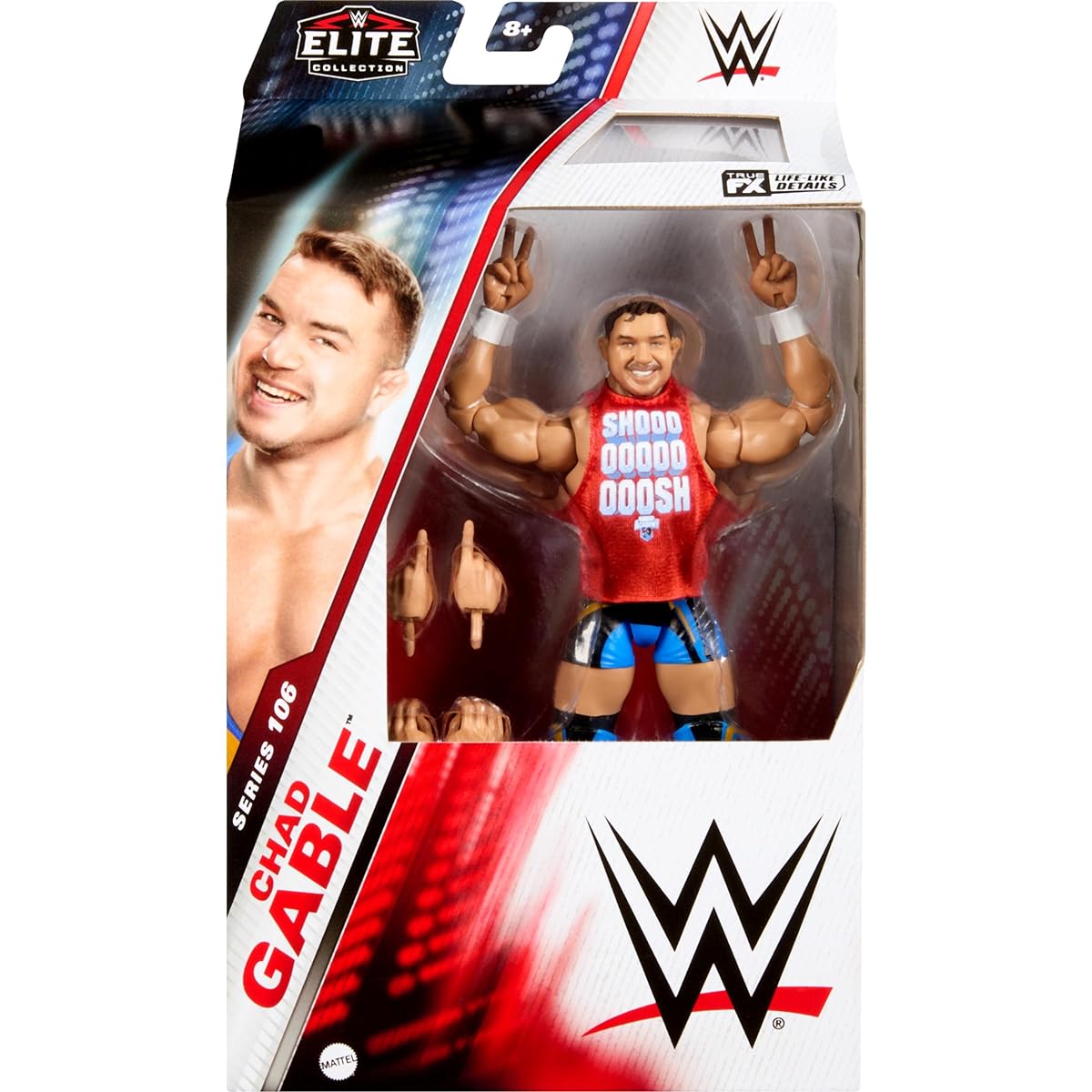 WWE Elite Action Figure & Accessories 6" Collectible Chad Gable with 25 Articulation Points, Lifelike Look, Interchangeable Hands