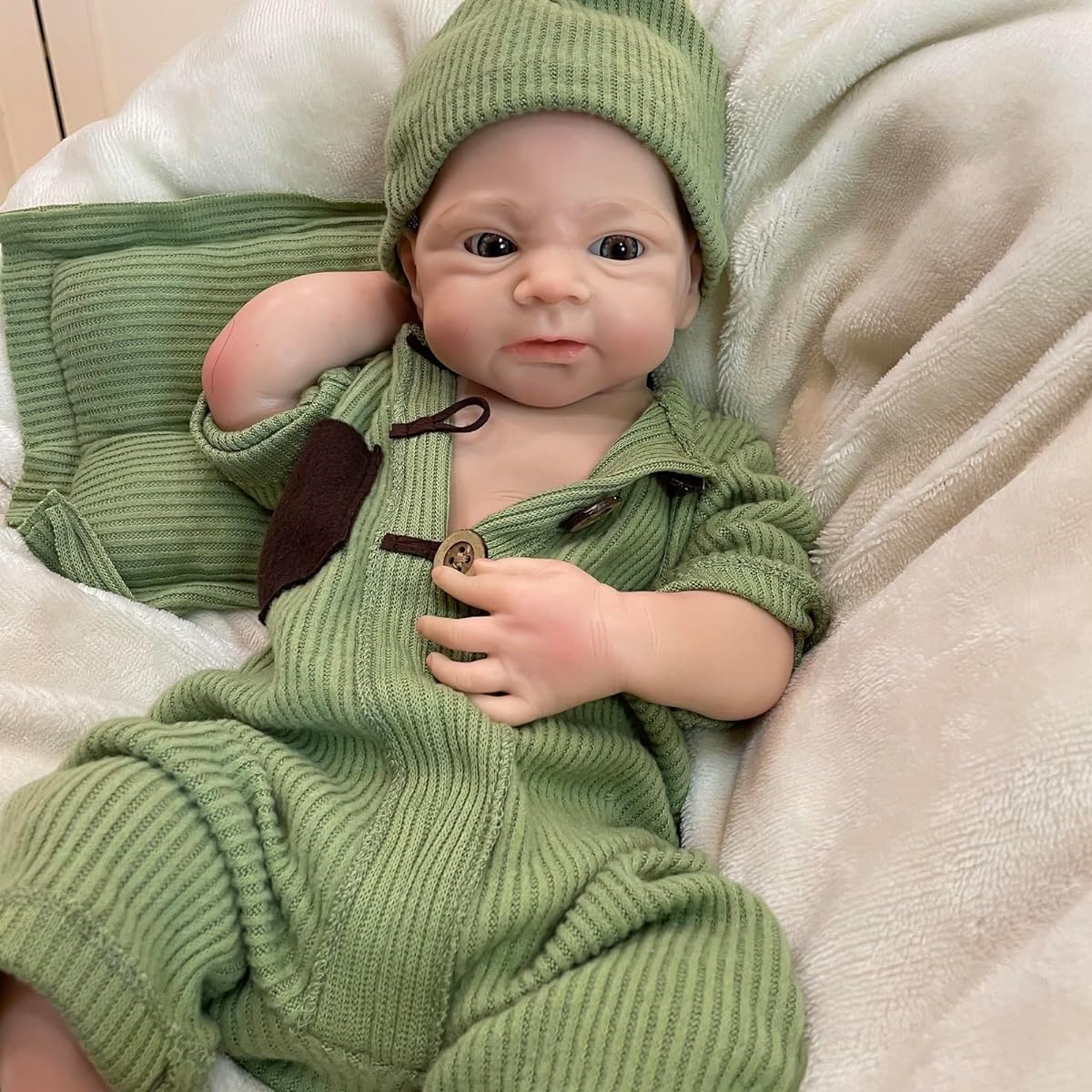 OtardDolls Reborn Baby Doll 18 Inch Full Silicone Lifelike Doll Realistic Newborn Baby Doll with Toy Accessories for Kids