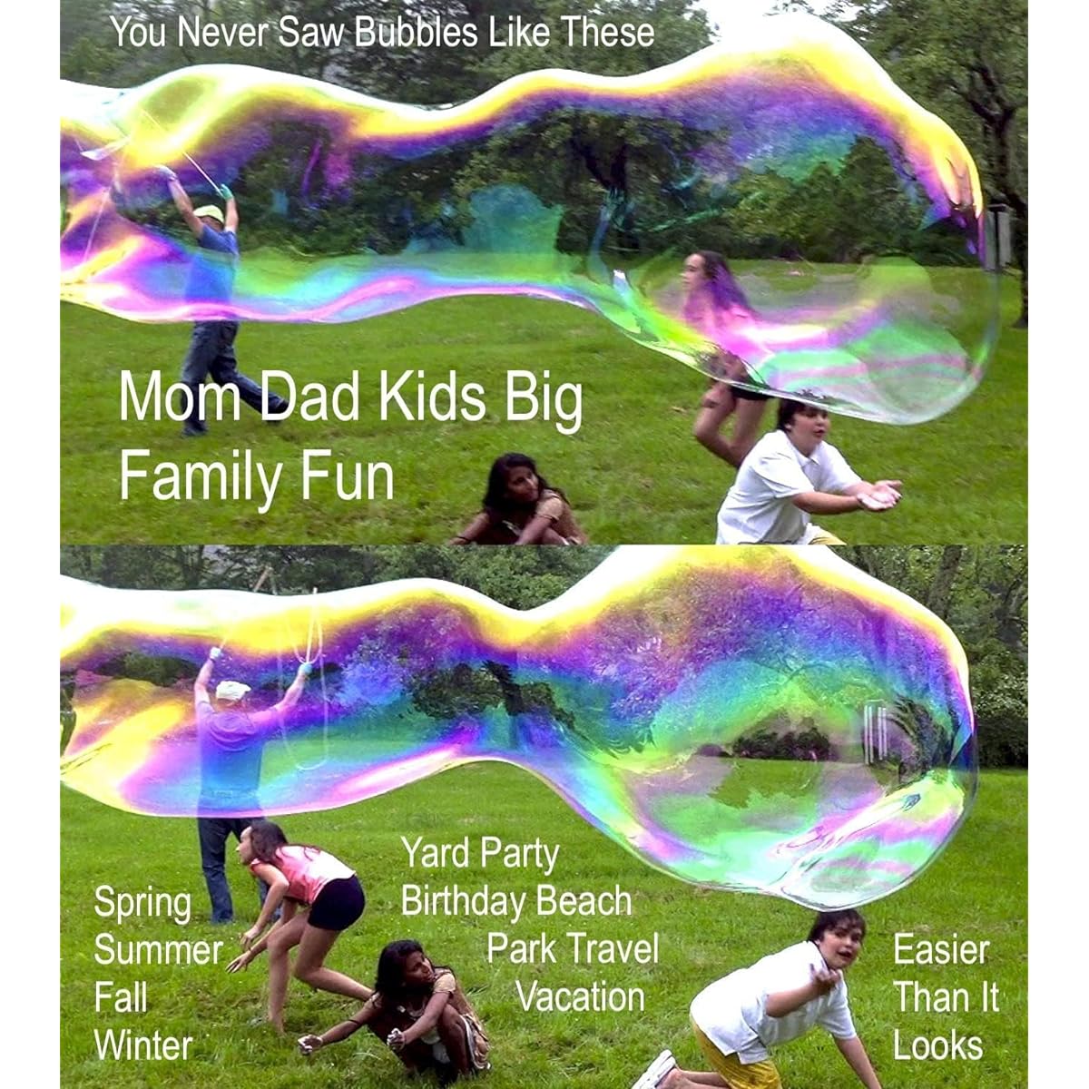 BUBBLETHING Giant Bubble Mix | Concentrate Makes 7 Gallons of Large Bubble Solution for Kids of All Ages | Refill for Giant Bubble Wands, Toys & Makers | Easy, Safe & Certified Non-Toxic