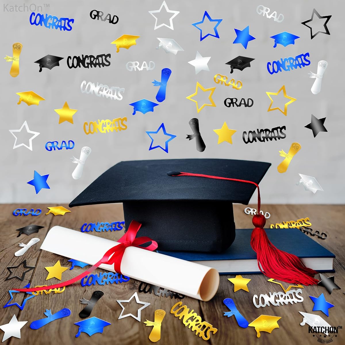 Big, Congrats Grad Graduation Confetti 5784-1.04oz | 2022 Graduation Party Decorations Paper Confetti Graduation 2022 | Graduation Table Decorations for Graduation Table 2022