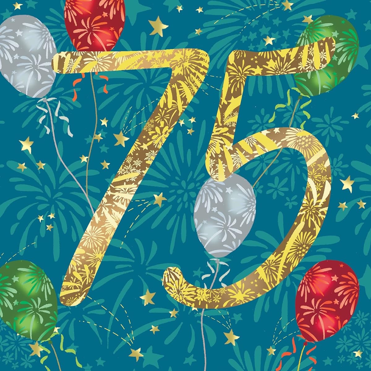 Twizler 75th Birthday Card - 75th Card - 75th Birthday Card - Uni 75th Birthday Card for Him Her Woman Man - Birthday Card 75 Years Old Mother Father Grandfather Nan Grandmother Brother Sister