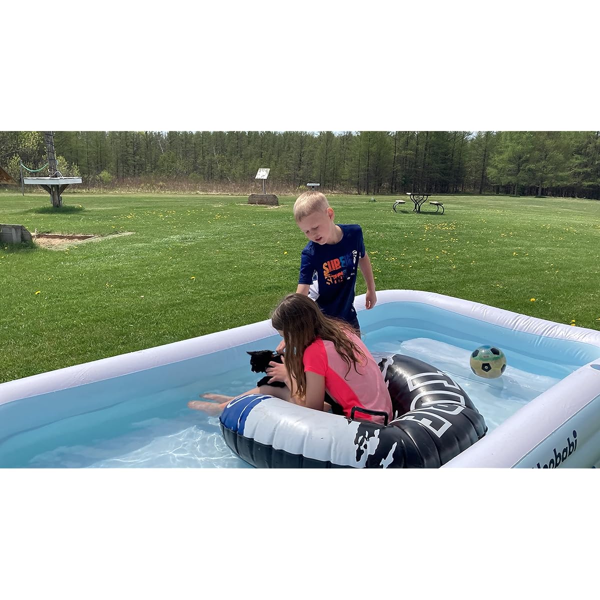 Inflatable Pool with Sheet Size: 130" x 72" x 22" Thick Kiddie Pool for Kids Toddlers Adults Inflatable Pool Above Ground for Family Backyard Garden Lawn Outdoor