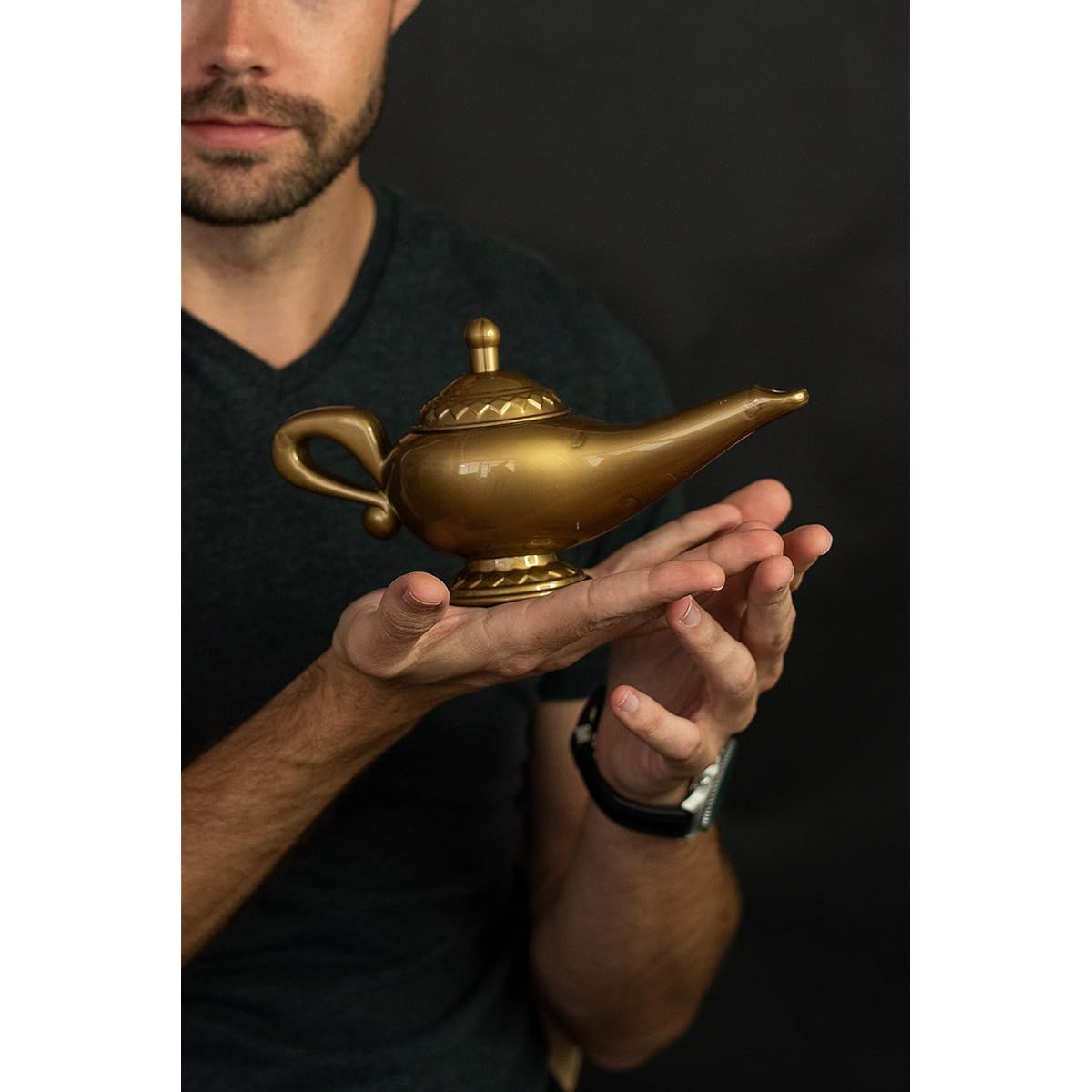 Nicky Bigs Novelties Plastic Magical Wish Lamp Props 6 Pack Gold One Size