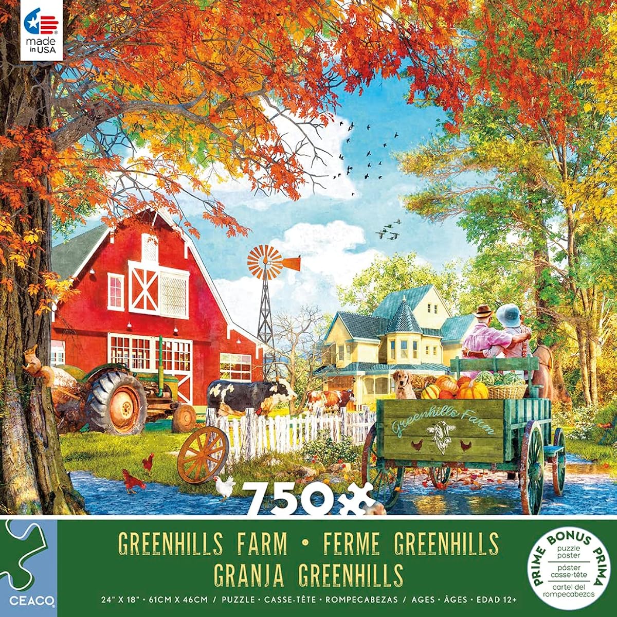 Ceaco - Dominic Davison - Green Hills Farm - 750 Piece Jigsaw Puzzle