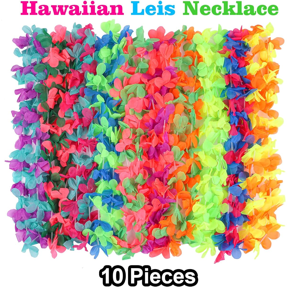 Elcoho Luau Glasses Table Skirt Set Hawaiian Party Decorations Luau Party Decorations Tropical Hawaiian Luau Flower Leis Party Favors
