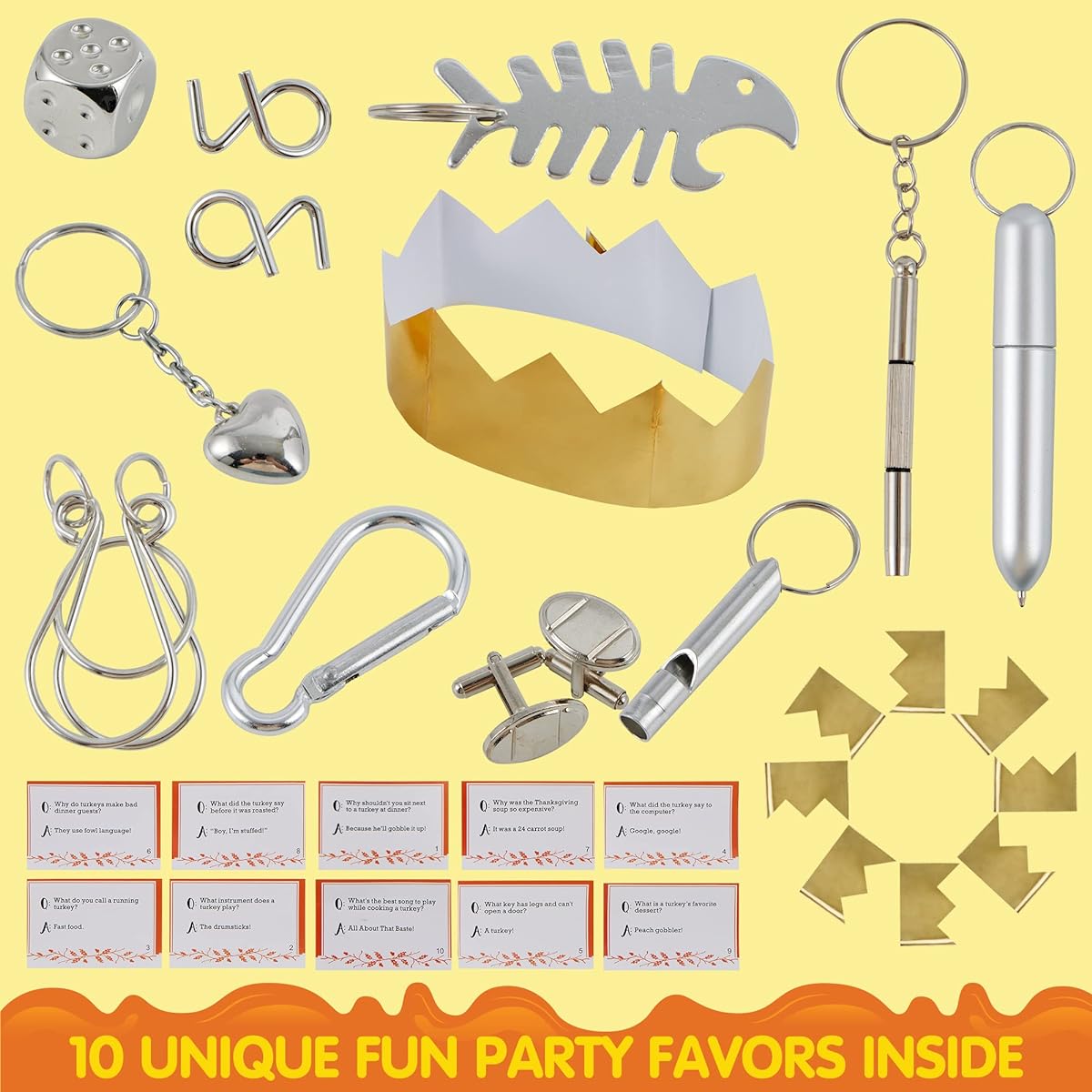 JOYIN Thanksgiving Party Table Favors No Snap No Popping (10 Pack)
