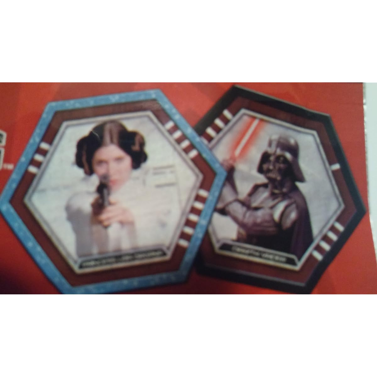 7.62cm Pack Star Wars Galactic Connection Princess Leia Organa, Darth Vader, Blue Starfield