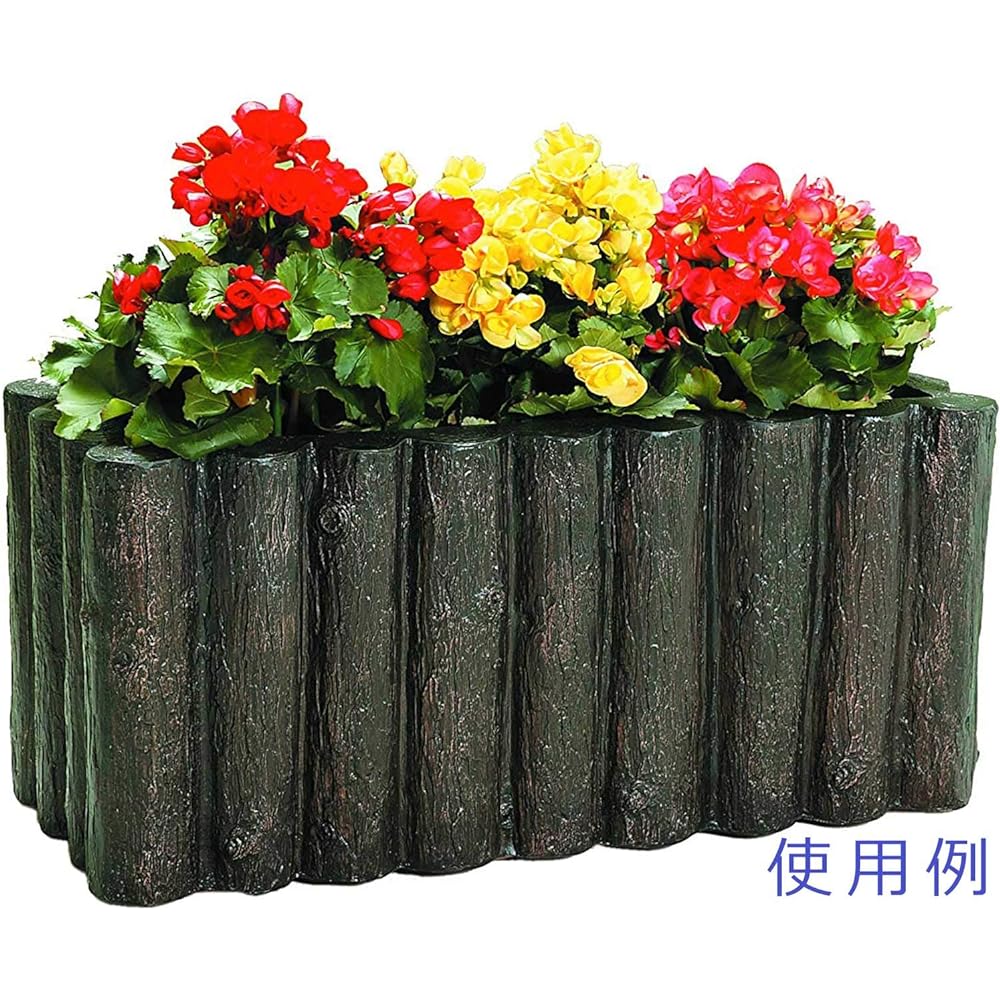 Daiwa Plastic Log Planter with Perforated Bottom 700 x 300 x H320 70 Type Dark Brown