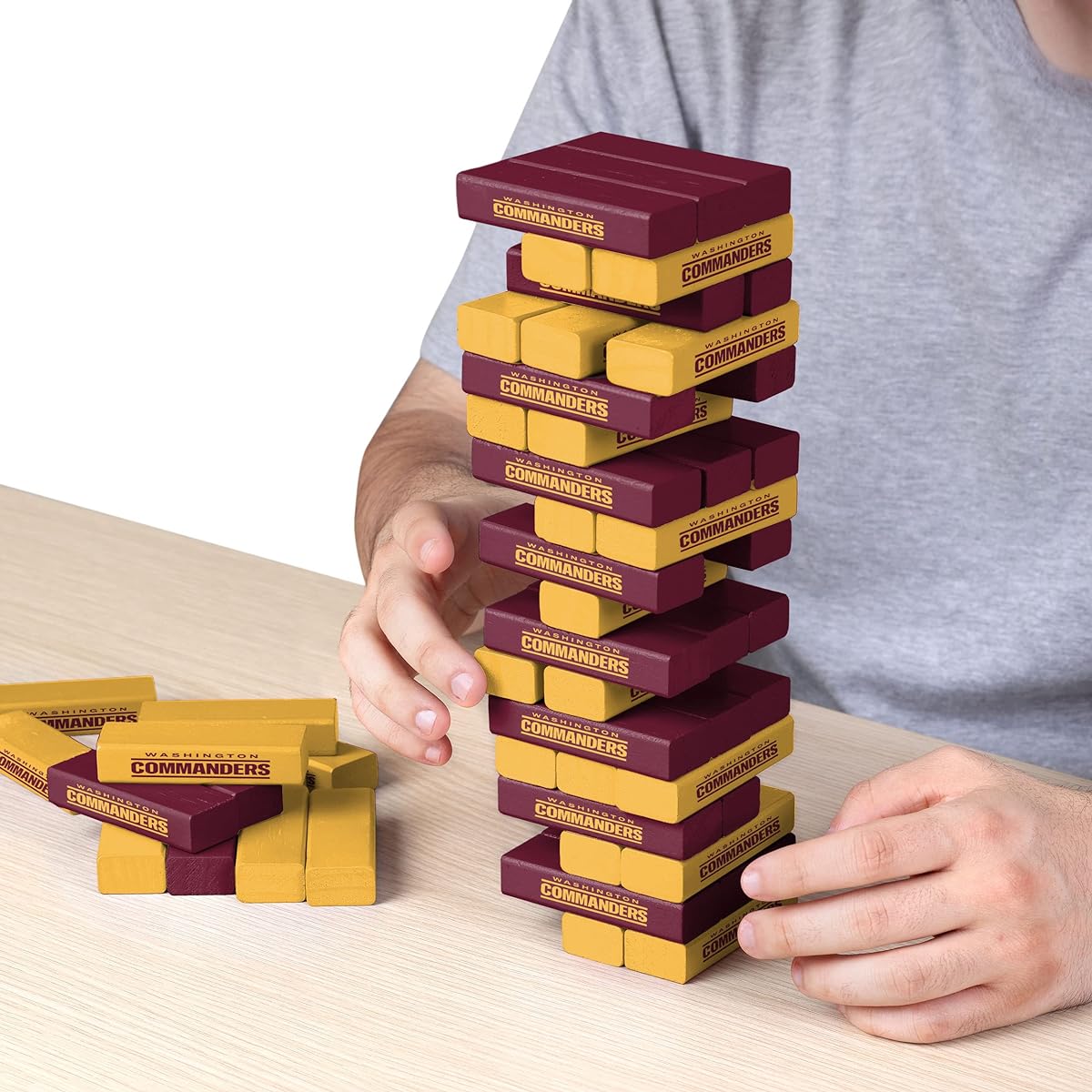 FOCO Unisex Adult NFL Team Logo Stackable Blocks Game Team Colors US Size 9-614