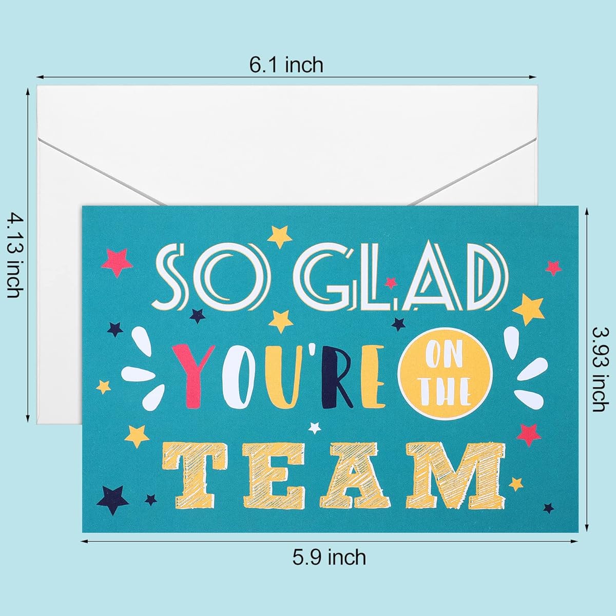 Employee Appreciation Cards with Envelopes Set of 100 Funny Work Greeting Cards Employee Appreciation Gifts Glad to Have You on Our Team Work Anniversary Cards with 100 Business Envelopes 7.8 x 6 Inch