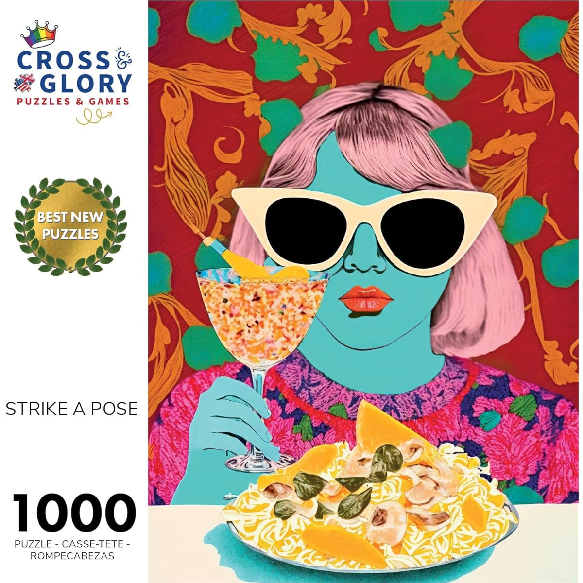 Strike a Pose Jigsaw Puzzle by Cross & Glory 1000 Piece Modern Artwork Perfect for Art Lovers and Puzzle Enthusiasts Perfect Gift