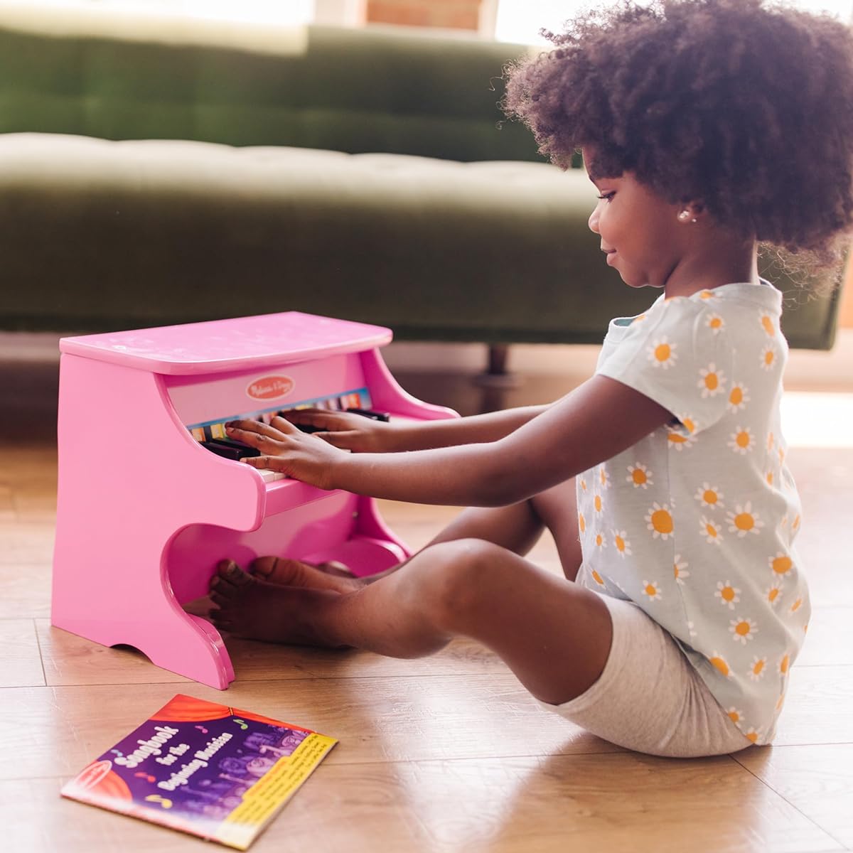 Melissa & Doug Learn-To-Play Pink Piano with 25 Keys and Color-Coded Sheet Music
