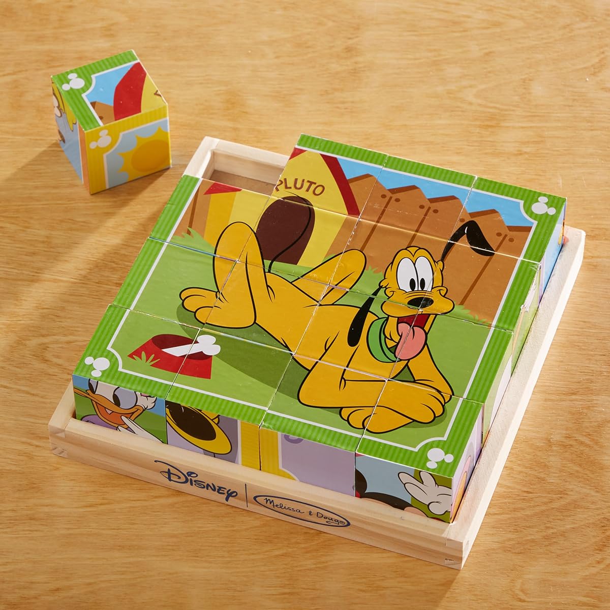 Melissa & Doug Disney Mickey Mouse Wooden Cube Puzzle