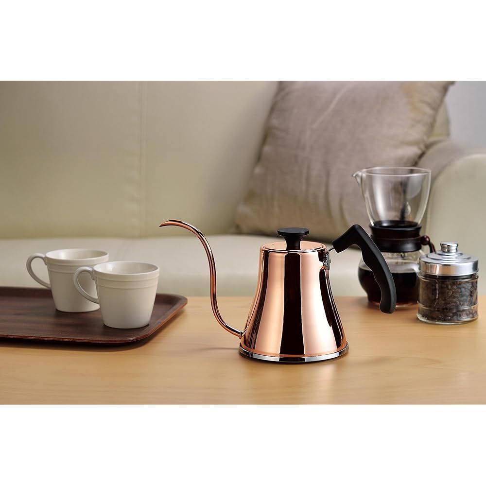 Asahi Kettle Copper Color 0.8L IH Compatible Copper Coffee Server Kettle CNE314