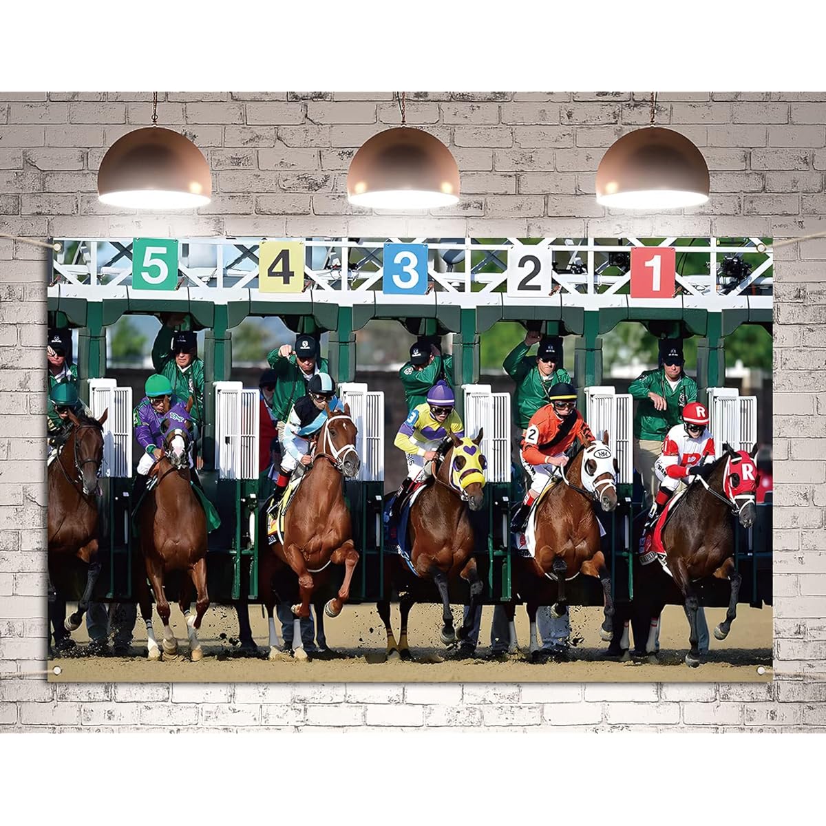 Kentucky Derby Photo Booth Backdrop Churchill Downs Jockey Horse Racing Theme Party Photography Background Wall Decor (5x7ft)