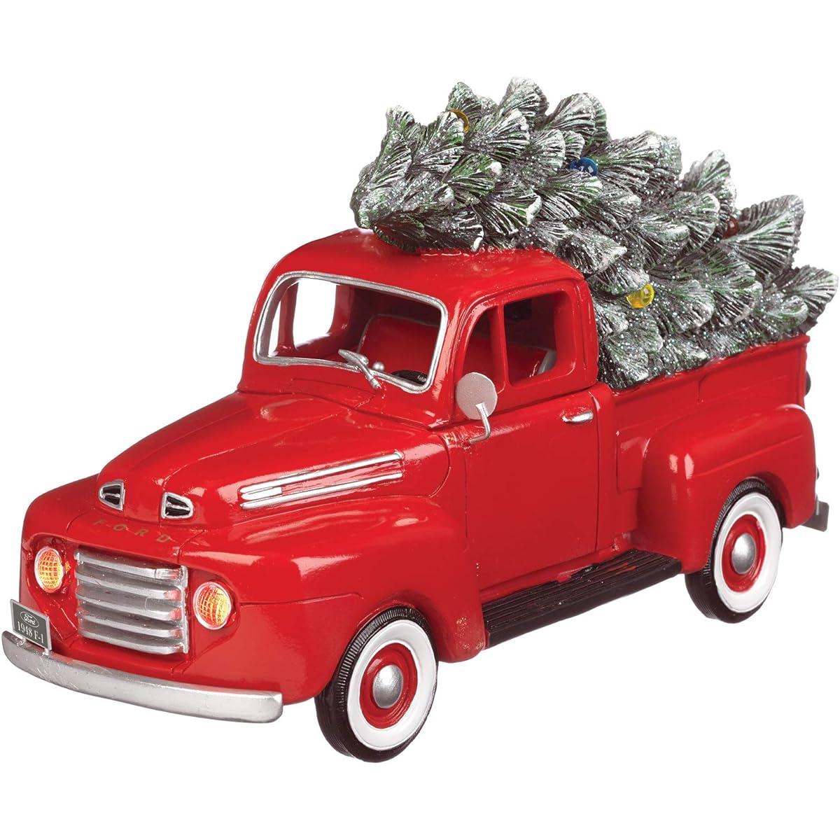 Roman Christmas - 1948 Ford Truck Tree Playground, 5.5" Tall, Christmas Collection, Resin, Playground Equipment, Gifts, Inspirational, Durable, Long Lasting, Battery Operated