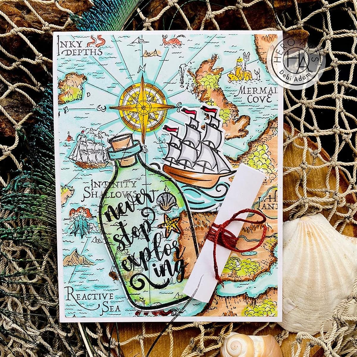 Hero Arts CG884 Bold Print Antique Hero Map