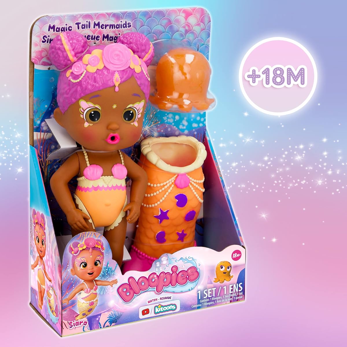 Bloopies Mermaid Magic Tail Ciara Water Toy with Detachable Mermaid Tail