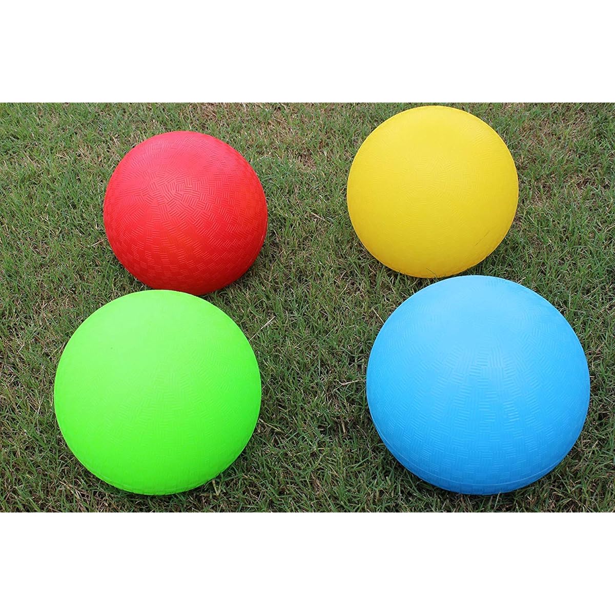 Toys+ Dodgeball Kickball Set Official Size Playground Ball Dodgeball Handball Square 4 Pack with Pump