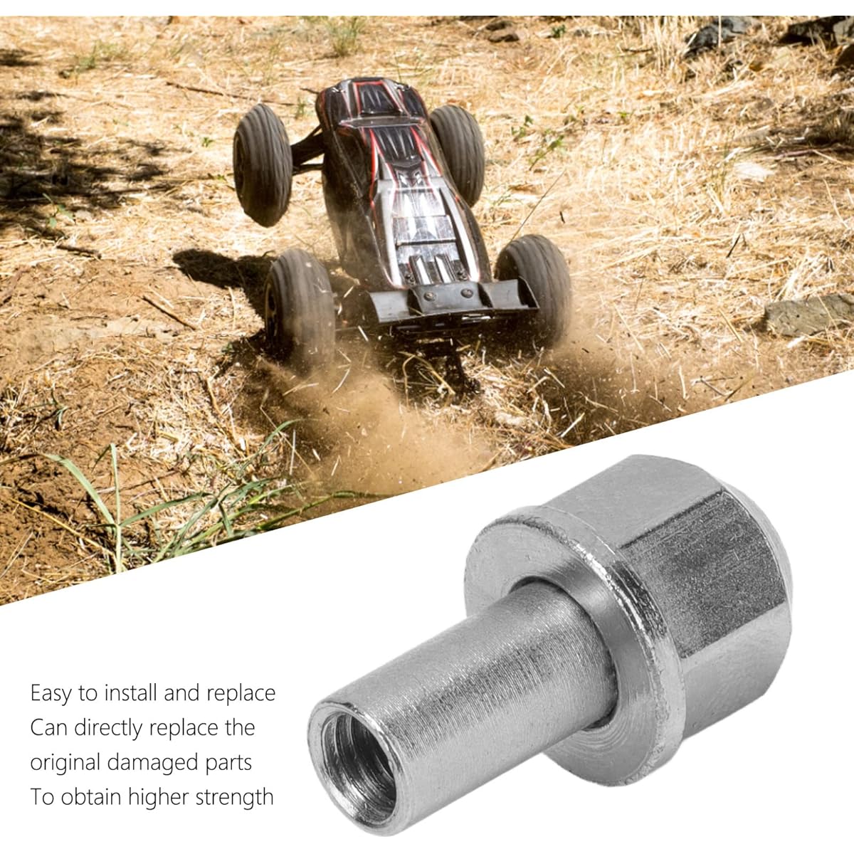 RC Hex Wheel Hub Drive Adapter 8Pcs Stainless Steel Extension Column Metal Nuts for Axial SCX10 D90 Redcat GEN8