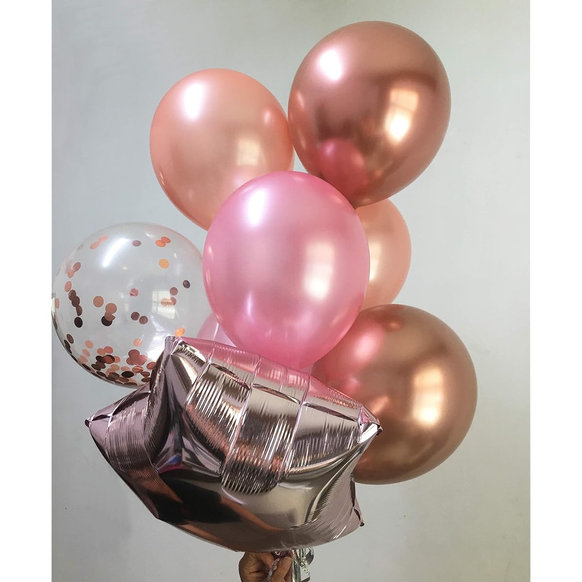 Rose Gold Birthday Decorations - Pink Gold Happy Birthday Balloon Kit for Girls Women Party Supplies