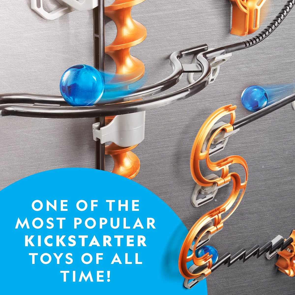 NATIONAL GEOGRAPHIC Magnetic Marble Run - 150 Piece STEM Building Set for Kids & Adults with Magnetic Track, Trick Pieces & Marbles, Marble Maze for STEM Projects