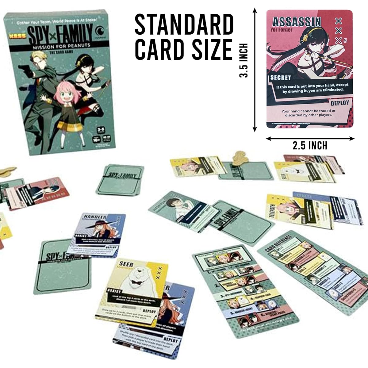 KESS "Spy X Family" Board Game Peanuts Mission 3-5 Indoor Play Ages 10+ Playtime 20-30 Minutes Japanese Manga Anime
