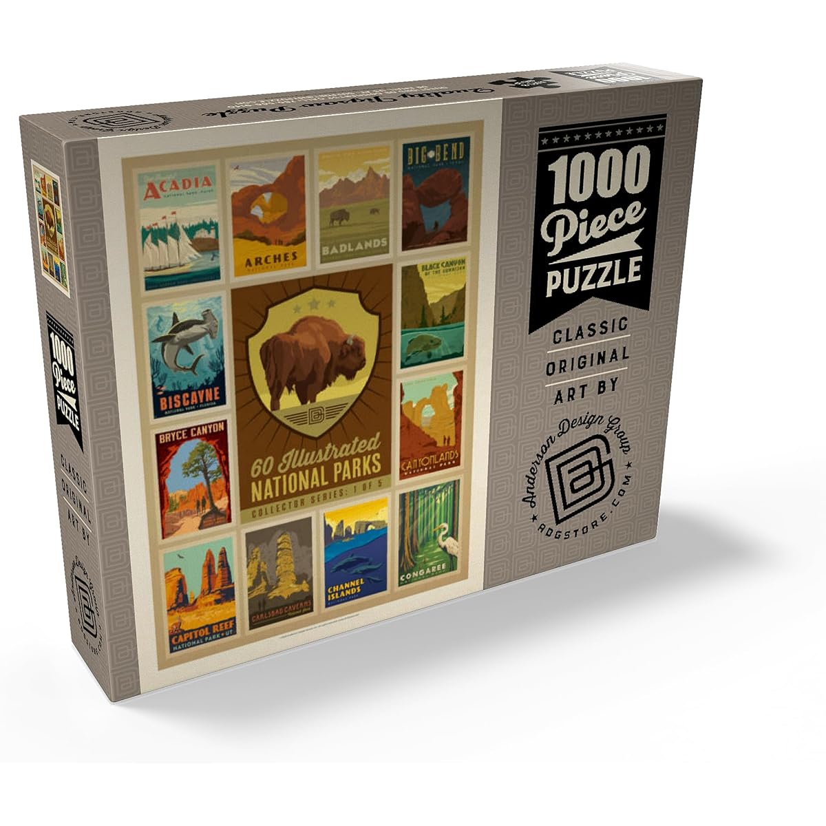 National Parks Collector Series - Edition 1 Vintage Posters - Premium 1000 Piece Jigsaw Puzzle for Adults