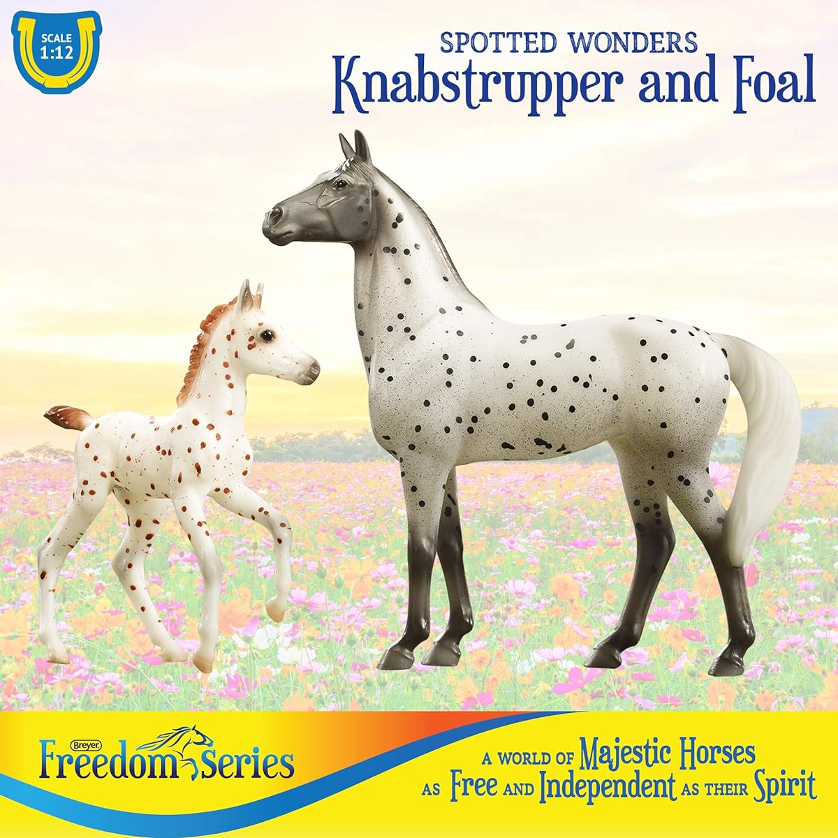 Breyer Freedom Series 1:12 Scale Model Horse Set | Spotted Wonder