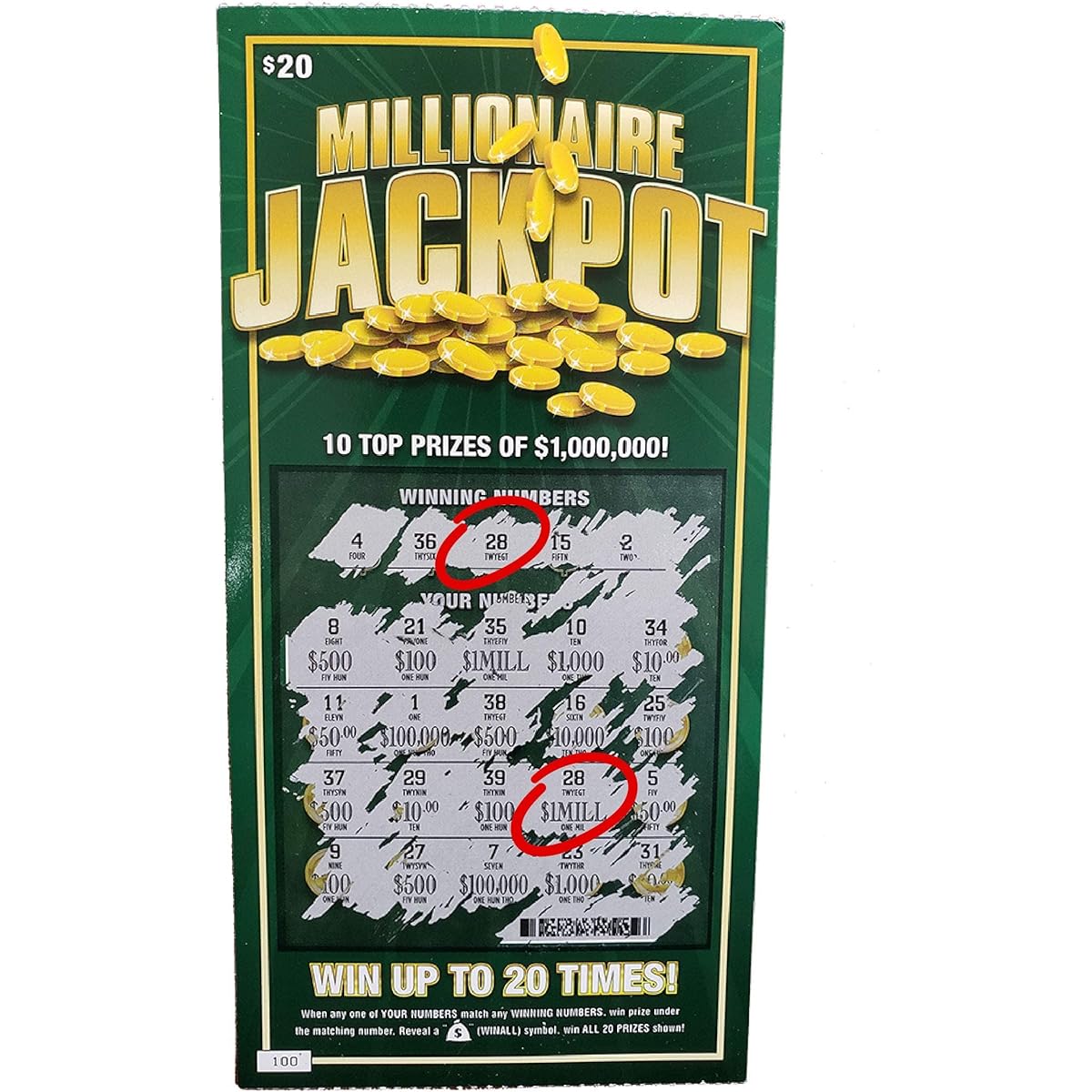 Prank Lottery Tickets and Scratch Cards Look Realistic - Million Dollar Winning Ticket Gag Set