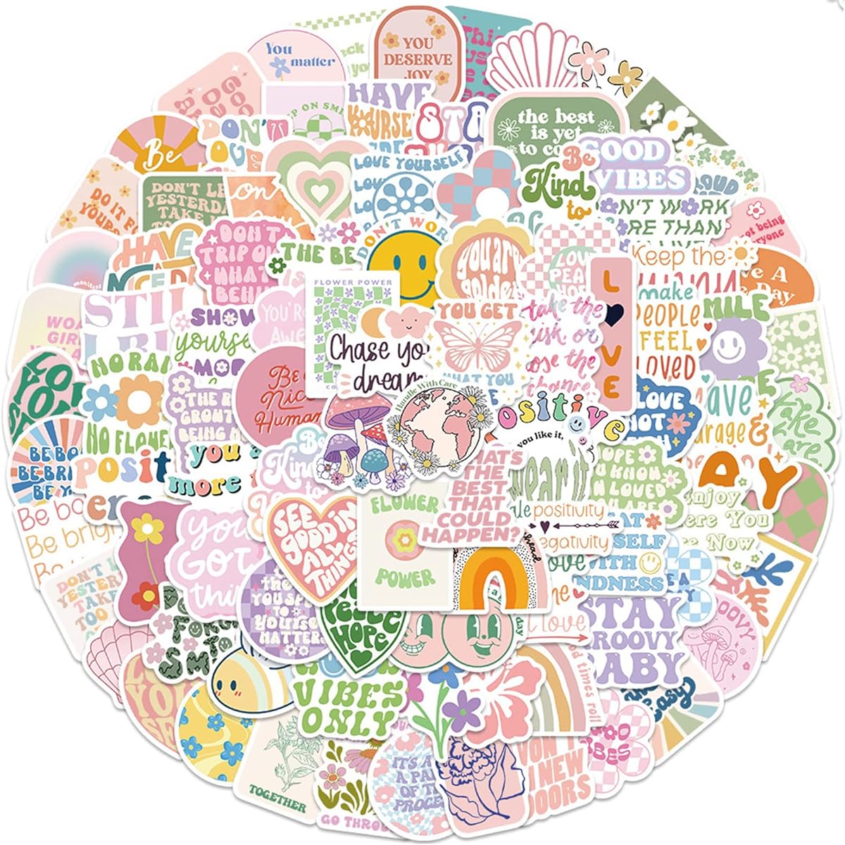 Pink Stickers 100pcs