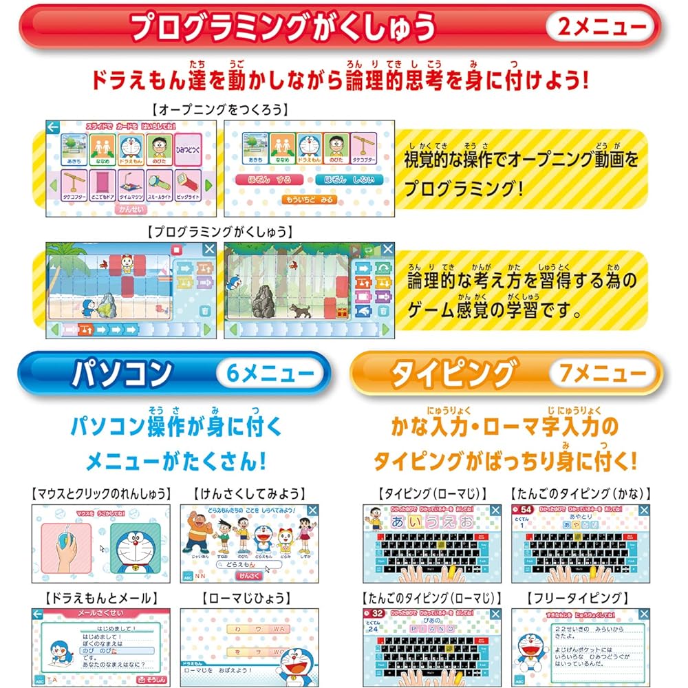 BANDAI Doraemon Learning Computer (Target age: 3 years old and over)