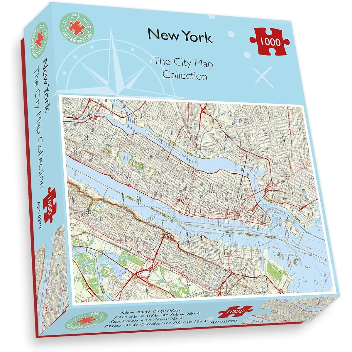 New York City Map 1000 Piece Jigsaw Puzzle