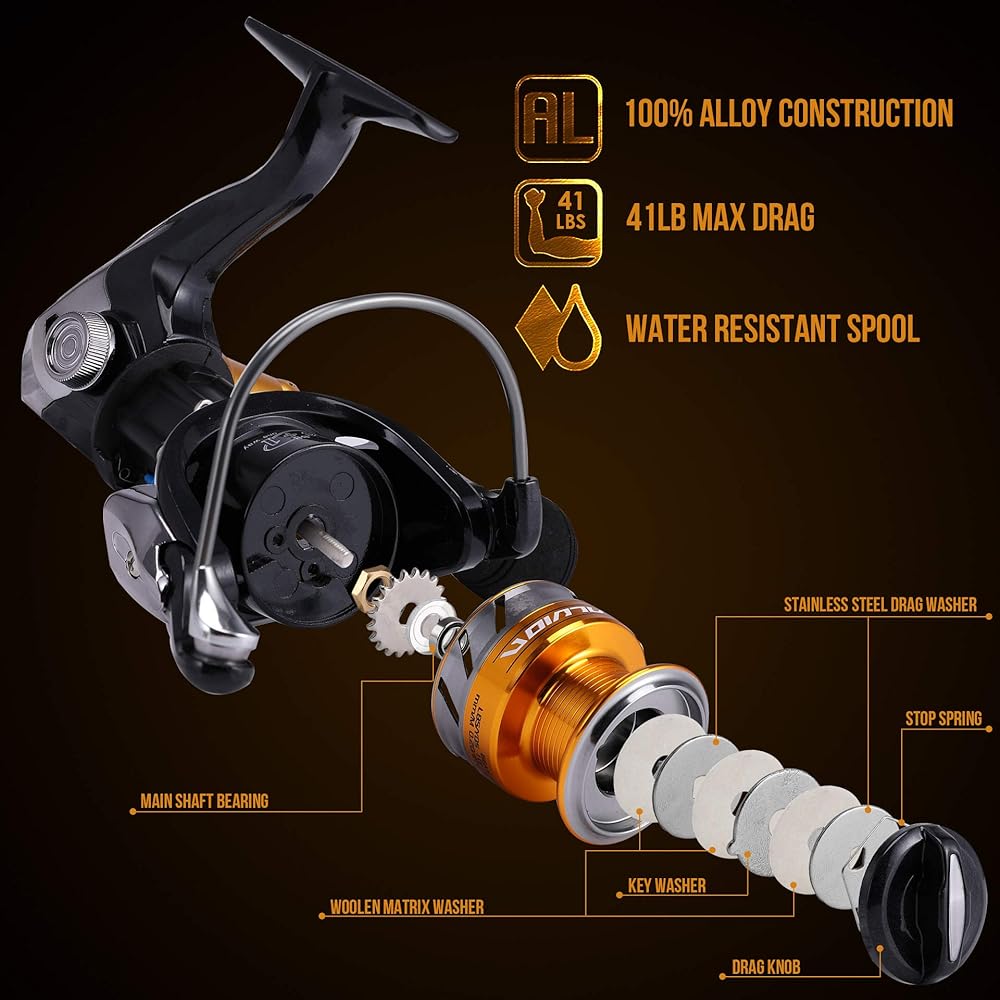 VISPREA Reel Spinning Reel Fishing Reel 5.5: 1 4.7:1 Gear 2000 No. 3000 No. 4000 No. 5000 No. 6000 No. 7000 Sea Fishing River Fishing Spare Spool Included Left and Right Handle Interchangeable Freshwater Saltwater Stability Good Durability YU127