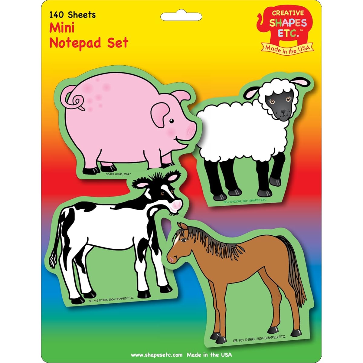 Farm Animals Set Mini Notepad