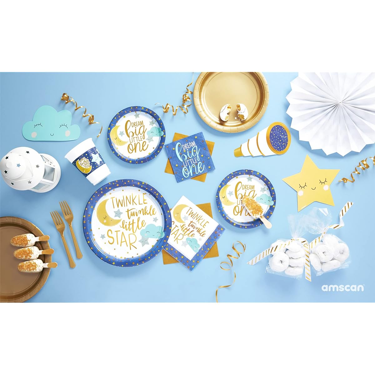 Amscan Twinkle Little Star Banquet Plates (8 pieces)