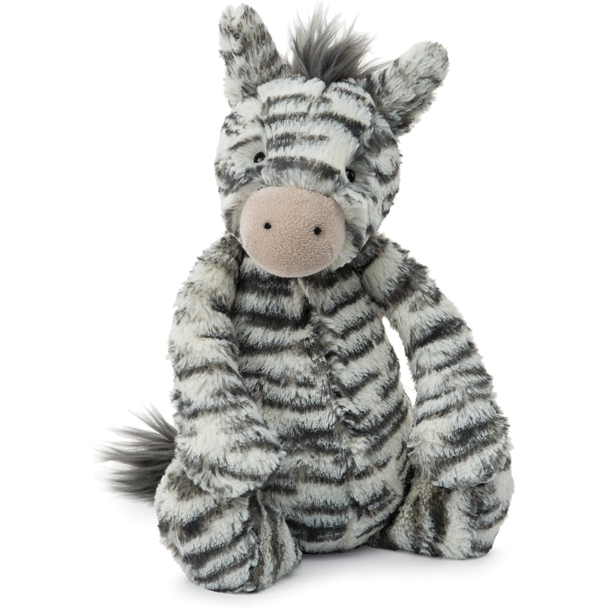 Jellycat Bashful Zebra Plush Toy, Medium Size, BAS3ZUS