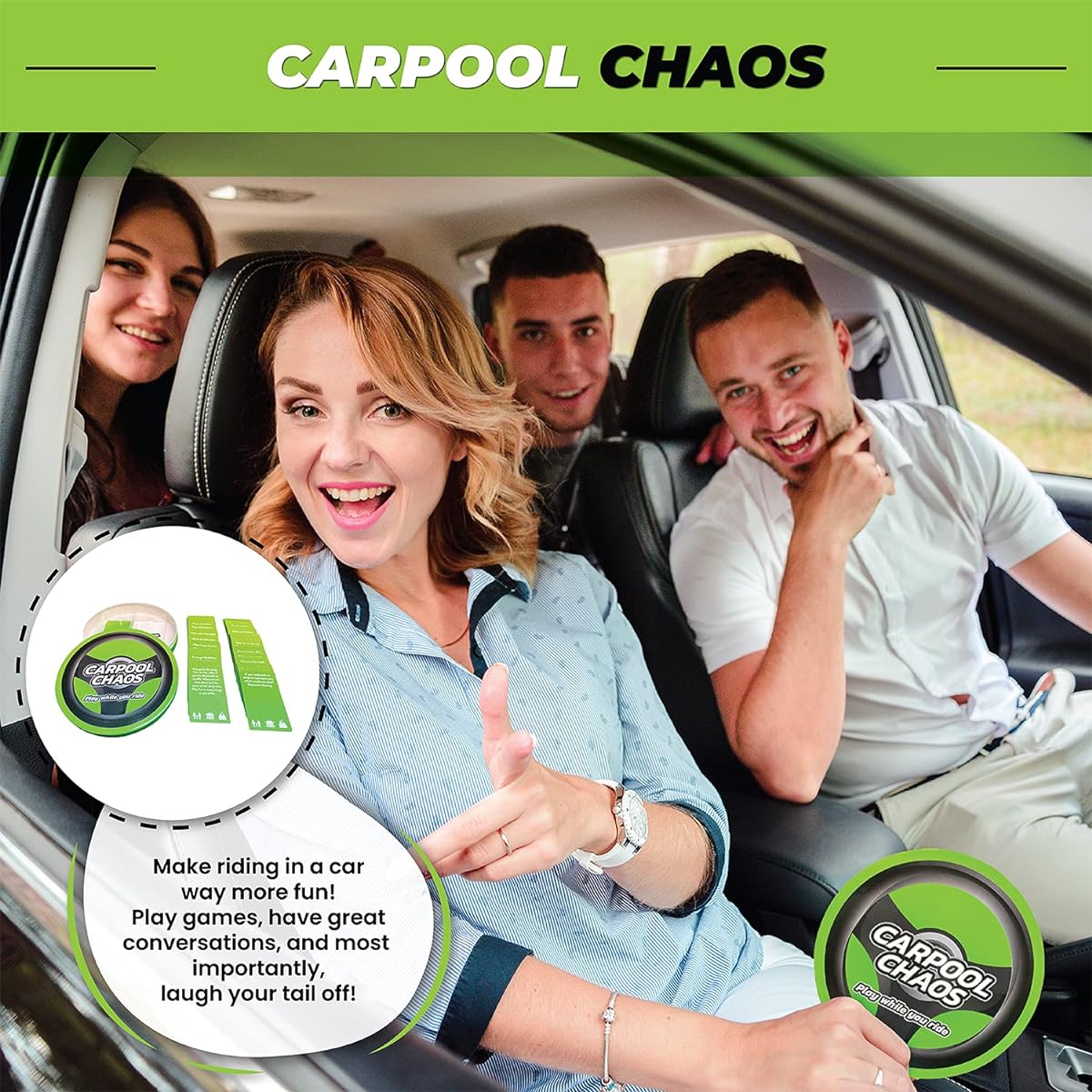 Carpool Chaos - Car Games Travel Games Road Trip Games Travel Games for Kids Ages 8-12 Road Trip Essentials Kids Car Games Kids Road Trip Essentials Adults Kids Travel Activities Travel Essentials