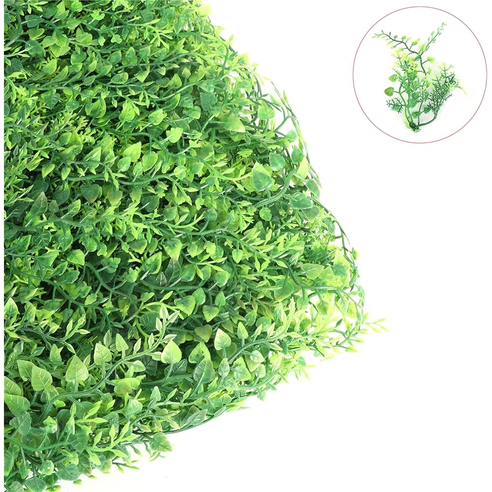 uyoyous Wall Fake Green Artificial Plant Mat Wall Hanging Artificial Wall Lawn Wall Green 12 Pieces 40cm x 60cm Thickness 10cm Wall Decoration Mat for Indoor and Outdoor Use Blindfold Green Screen (Artificial Fern)