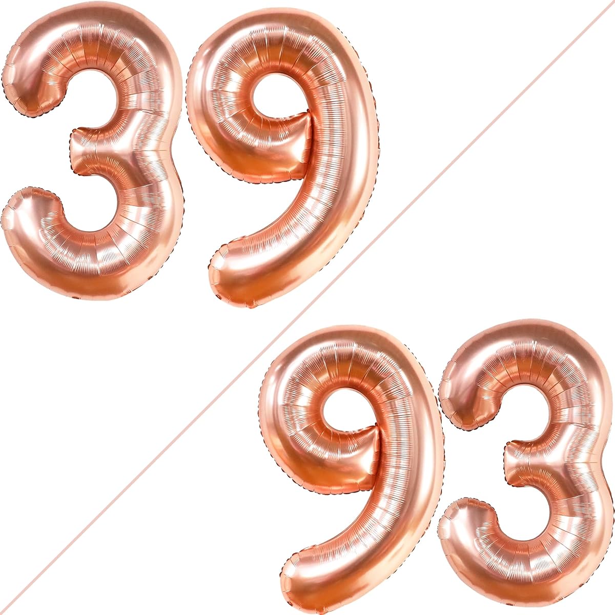 KatchOn Rose Gold Balloons Number 39 Giant 40 Inch 39th Birthday Balloons for Women 39th Birthday Decorations Rose Gold 39 Balloons Rose Gold Balloons 39th Birthday Decorations