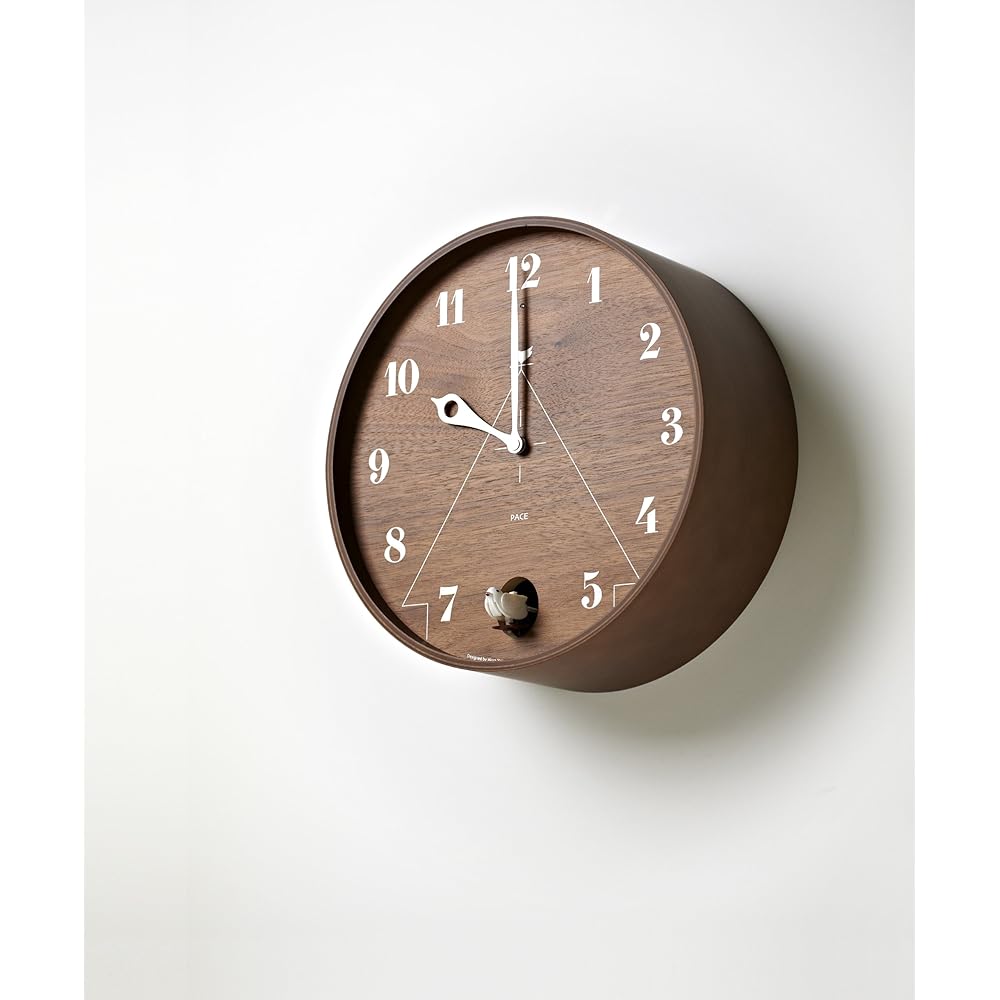 Lemnos Cuckoo Clock Analog Natural Wood Brown PACE LC11-09 BW Lemnos φ305×d120mm