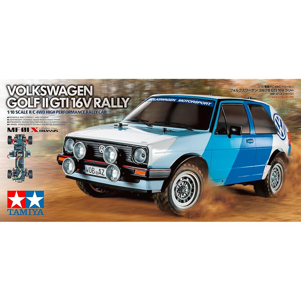 Tamiya 1/10 Electric RC Car Series No.714 Volkswagen Golf II GTI 16V Rally (MF-01X Chassis) 58714