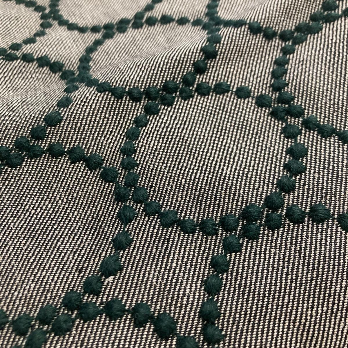Mina Perhonen Tambourine Interior Fabric Black Dark Green Scraps tambourine