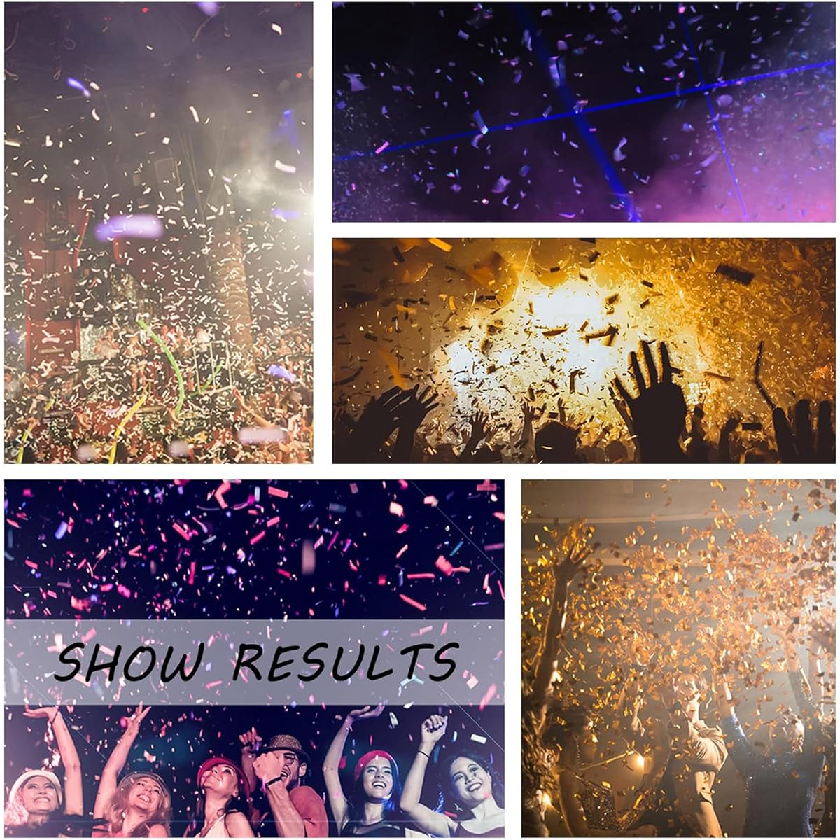 Professional Confetti Launcher 1500W Confetti Machine with Remote Control Stage Effect Confetti Blower Machine Jet Height 4-5m Confetti Paper Launcher for Graduation Concert Birthday Wedding Bar
