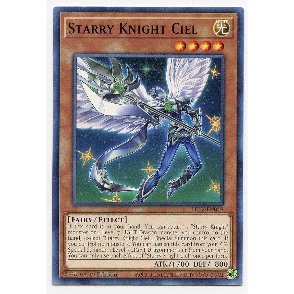 Starry Sky Knight Ciel - LIOV-EN019 - Common - First Edition